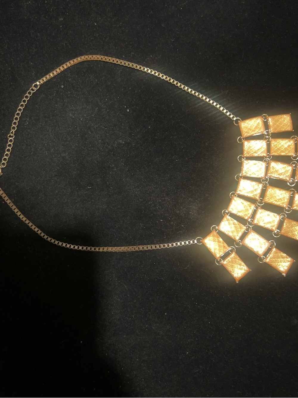 Gold-Tone Statement Bib Necklace - Gold